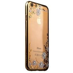 Чехол бампер силиконовый со стразами Swarovski для iPhone 6/6S