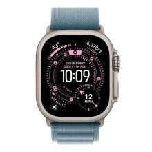 Apple Watch Ultra 3 (2025) 49mm Natural Titanium Case with Light Blue Alpine Loop