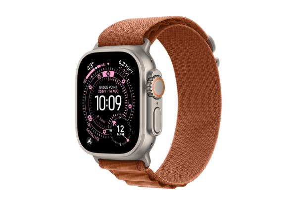 Apple Watch Ultra 3 (2025) 49mm Black Titanium Case with Terra Cotta Alpine Loop