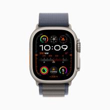 Apple Watch Ultra 2 (2024) 49mm Black Titanium Case with Navy Alpine Loop Small