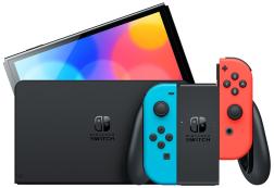 Игровая приставка Nintendo Switch (OLED model), неоновый синий/неоновый красный