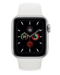 Apple Watch 5 40mm Silver Aluminum Case with White Sport Band