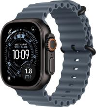 Apple Watch Ultra 3 (2025) 49mm Black Titanium Case with Anchor Blue Ocean Band Apple Watch Ultra 3 (2025) 49mm Black Titanium Case with Anchor Blue Ocean Band
