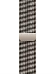 Apple Watch Series 10 46mm Silver Titanium Case with Milanese Loop, Natural