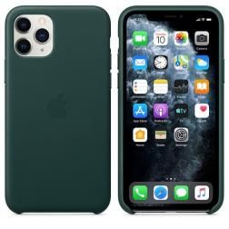 Кожаный чехол для iPhone 11 Pro Max, цвет зелёный лес